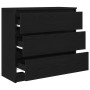 Aparador de madera de roble negro 80x35x76 cm de , Aparadores - Ref: Foro24-861734, Precio: 102,23 €, Descuento: %