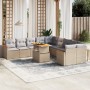 Set de sofás de jardín 11pzas con cojines ratán sintético beige en Conjuntos de jardín | Comprar online en Foru.es