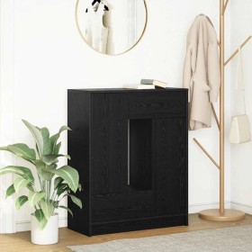 Aparador con cajones y puertas roble negro 73x31x90 cm de , Aparadores - Ref: Foro24-861851, Precio: 106,43 €, Descuento: %