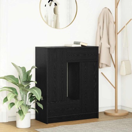 Aparador con cajones y puertas roble negro 73x31x90 cm de , Aparadores - Ref: Foro24-861851, Precio: 106,43 €, Descuento: %