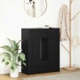 Aparador con cajones y puertas roble negro 73x31x90 cm de , Aparadores - Ref: Foro24-861851, Precio: 106,43 €, Descuento: %
