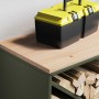 Leñero con tablero de madera verde oliva 100,5x35,5x40 cm de , Bolsas y soportes de leña - Ref: Foro24-864258, Precio: 94,13 ...