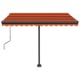 Toldo de pie automático naranja y marrón 300x250 cm de vidaXL, Toldos - Ref: Foro24-3069710, Precio: 446,71 €, Descuento: %