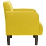 Sillón con reposabrazos terciopelo amarillo 54 cm de , Sillones - Ref: Foro24-4100584, Precio: 118,04 €, Descuento: %