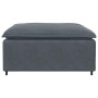 Sofá modular con reposapiés, módulo gris oscuro, 100x100x48 cm de , Unidades para sofás seccionales - Ref: Foro24-4104490, Pr...