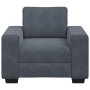 Sillón de terciopelo gris oscuro 60 cm de , Sofás - Ref: Foro24-4105248, Precio: 167,59 €, Descuento: %