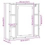 Mueble de baño con espejo de madera antigua 60x16x60 cm de , Tocadores de baño - Ref: Foro24-862226, Precio: 63,96 €, Descuen...