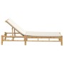Tumbona con cojines 55x199x30 cm bambú de , Tumbonas - Ref: Foro24-4108226, Precio: 204,95 €, Descuento: %