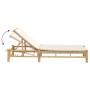 Tumbona con cojines 55x199x30 cm bambú de , Tumbonas - Ref: Foro24-4108226, Precio: 204,95 €, Descuento: %