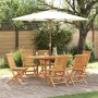 Conjunto de 7 Piezas de Comedor de Jardín de Madera Sólida de Teca de , Mesas de jardín - Ref: Foro24-3157129, Precio: 617,37...