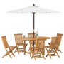 Conjunto de 7 Piezas de Comedor de Jardín de Madera Sólida de Teca de , Mesas de jardín - Ref: Foro24-3157129, Precio: 617,37...