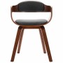 Silla de comedor madera curvada y tela gris oscuro en Sillas de comedor | Comprar online en Foru.es