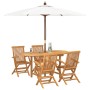Conjunto de Comedor de Jardín de 5 Piezas de Madera Maciza de Teca de , Mesas de jardín - Ref: Foro24-3157130, Precio: 593,12...