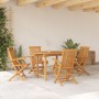 Conjunto de Comedor de Jardín de 5 Piezas de Madera Maciza de Teca de , Mesas de jardín - Ref: Foro24-3157130, Precio: 593,12...