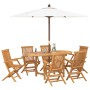 Conjunto de Comedor de Jardín de 7 Piezas de Madera Sólida de Teca de , Mesas de jardín - Ref: Foro24-3157131, Precio: 697,84...