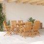 Conjunto de Comedor de Jardín de 7 Piezas de Madera Sólida de Teca de , Mesas de jardín - Ref: Foro24-3157131, Precio: 697,84...