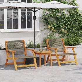 Sillas de Jardín con Mesa 3 pcs Gris Madera Maciza de Acacia de , Sillas de jardín - Ref: Foro24-3214434, Precio: 195,64 €, D...