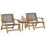 Sillas de Jardín con Mesa 3 pcs Gris Madera Maciza de Acacia de , Sillas de jardín - Ref: Foro24-3214434, Precio: 195,64 €, D...