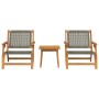 Sillas de Jardín con Mesa 3 pcs Gris Madera Maciza de Acacia de , Sillas de jardín - Ref: Foro24-3214434, Precio: 195,64 €, D...