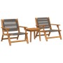 Sillas de Jardín con Mesa 3 pcs Gris de Madera Maciza de Acacia de , Sillas de jardín - Ref: Foro24-3214438, Precio: 225,35 €...