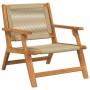 Juego de sillas de jardín con mesa de 3 piezas, beige, de madera maciza de acacia de , Sillas de jardín - Ref: Foro24-3214439...