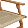 Juego de sillas de jardín con mesa de 3 piezas, beige, de madera maciza de acacia de , Sillas de jardín - Ref: Foro24-3214439...