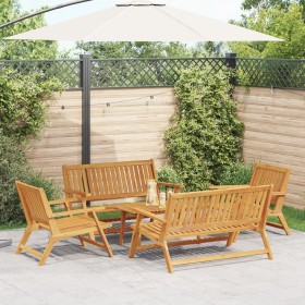 Sillas de jardín con mesa 5 piezas de madera maciza de acacia de , Mesas de jardín - Ref: Foro24-3214456, Precio: 410,63 €, D...