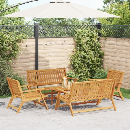 Sillas de jardín con mesa 5 piezas de madera maciza de acacia de , Mesas de jardín - Ref: Foro24-3214456, Precio: 410,63 €, D...