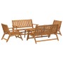 Sillas de jardín con mesa 5 piezas de madera maciza de acacia de , Mesas de jardín - Ref: Foro24-3214456, Precio: 410,63 €, D...