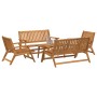 Sillas de jardín con mesa 5 piezas de madera maciza de acacia de , Mesas de jardín - Ref: Foro24-3214456, Precio: 410,63 €, D...