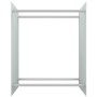 Leñero de vidrio templado blanco 80x35x100 cm de vidaXL, Accesorios para bolsas y soportes de leña - Ref: Foro24-327471, Prec...