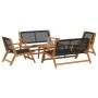 Sillas de Jardín con Mesa de Madera Sólida de Acacia Negra, 5 Piezas de , Sillas de jardín - Ref: Foro24-3214457, Precio: 437...