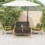 Sillas de Jardín con Mesa de Madera Sólida de Acacia Negra, 5 Piezas de , Sillas de jardín - Ref: Foro24-3214457, Precio: 437...
