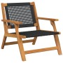 Sillas de Jardín con Mesa de Madera Sólida de Acacia Negra, 5 Piezas de , Sillas de jardín - Ref: Foro24-3214457, Precio: 437...