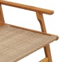 Sillas de jardín con mesa de 5 piezas en beige de madera maciza de acacia de , Sillas de jardín - Ref: Foro24-3214459, Precio...