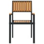 Sillas de Comedor al Aire Libre Set de 6 Negro Metal y Madera de , Sillas de jardín - Ref: Foro24-3284393, Precio: 470,33 €, ...
