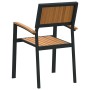 Sillas de Comedor al Aire Libre Set de 6 Negro Metal y Madera de , Sillas de jardín - Ref: Foro24-3284393, Precio: 470,33 €, ...