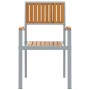 Sillas de Jardín Apilables 6 pcs Gris de Acero y Madera Maciza de Acacia de , Sillas de jardín - Ref: Foro24-3284395, Precio:...