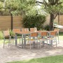 Sillas de Jardín Apilables 8 pcs Acero Gris y Madera Sólida de Acacia de , Sillas de jardín - Ref: Foro24-3284396, Precio: 61...