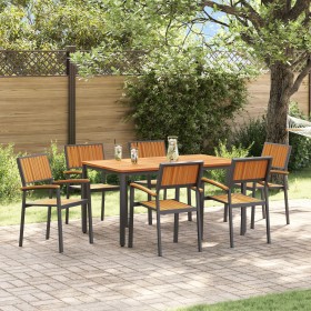Juego de Comedor de Jardín 7 Piezas Negro Aluminio Resistente de , Mesas de jardín - Ref: Foro24-3284416, Precio: 659,85 €, D...