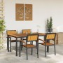 Juego de Comedor de Jardín Conjunto de 5 Piezas Negro de , Mesas de jardín - Ref: Foro24-3284415, Precio: 501,69 €, Descuento: %
