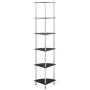 Estantería 6 niveles vidrio templado negro 30x30x160 cm en Librerías y estanterías | Comprar online en Foru.es