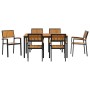 Juego de Comedor de Jardín 7 Piezas Negro Aluminio Resistente de , Mesas de jardín - Ref: Foro24-3284416, Precio: 659,85 €, D...