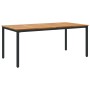 Juego de Comedor de Jardín Set de 7 Negro, Madera Natural de , Mesas de jardín - Ref: Foro24-3284418, Precio: 687,90 €, Descu...