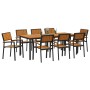 Juego de Comedor de Jardín Conjunto de 9 Negro Metal Duradero de , Mesas de jardín - Ref: Foro24-3284420, Precio: 866,90 €, D...