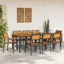 Juego de Comedor de Jardín Conjunto de 9 Negro Metal Duradero de , Mesas de jardín - Ref: Foro24-3284420, Precio: 866,90 €, D...