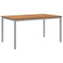 Juego de Comedor de Jardín Juego de 5 Gris, Madera Natural Metal de , Mesas de jardín - Ref: Foro24-3284423, Precio: 500,35 €...