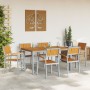 Conjunto de Comedor de Jardín 7 Piezas Gris Metal Resistente de , Mesas de jardín - Ref: Foro24-3284424, Precio: 657,54 €, De...