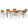 Conjunto de Comedor para Jardín Conjunto de 7 Gris Metal Duradero de , Mesas de jardín - Ref: Foro24-3284426, Precio: 684,96 ...