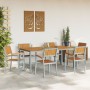Conjunto de Comedor para Jardín Conjunto de 7 Gris Metal Duradero de , Mesas de jardín - Ref: Foro24-3284426, Precio: 684,96 ...